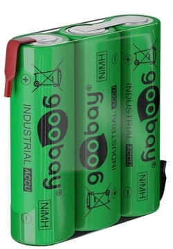 Batterie Ricaricabili NiMH 3xAAA HR3 800 mAh 3.6V a Saldare