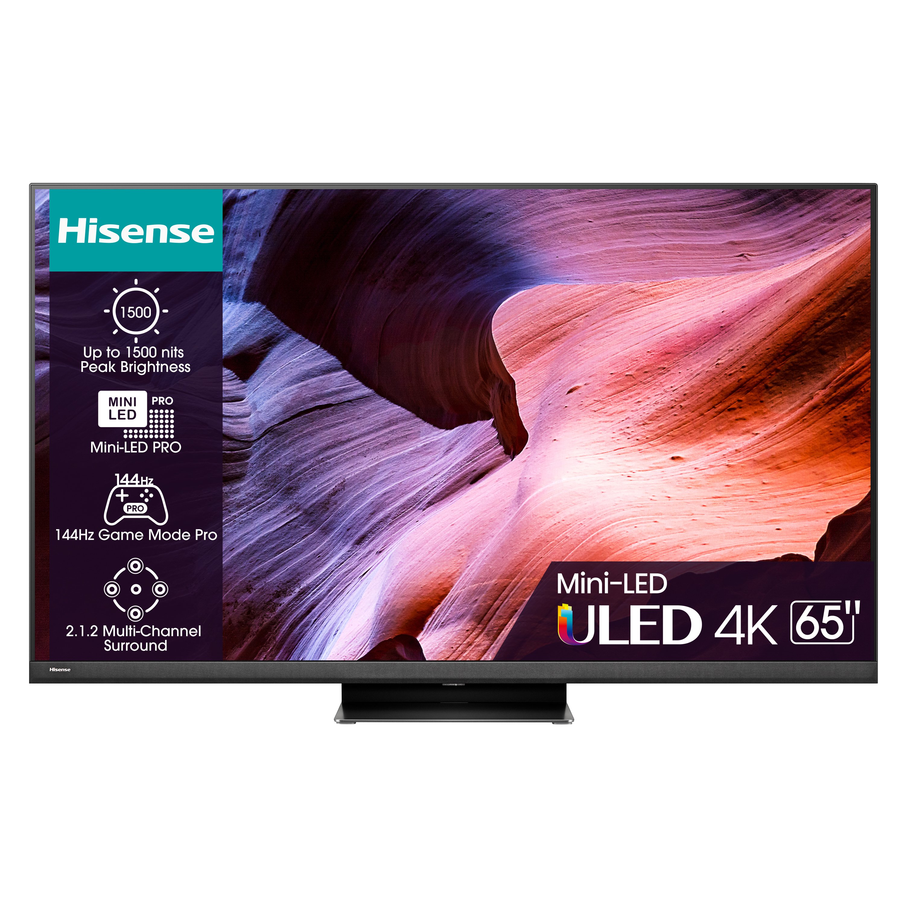 Tv Led 65'' Hisense 65U8KQ 4K Ultra HD 3840x2160P/classe G/Nero/Grigio  [65U8KQ]